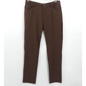 LINKSOUL Men's 5-Pocket Boardwalker Pants Size 36 Brown Stretch 35" Inseam $120